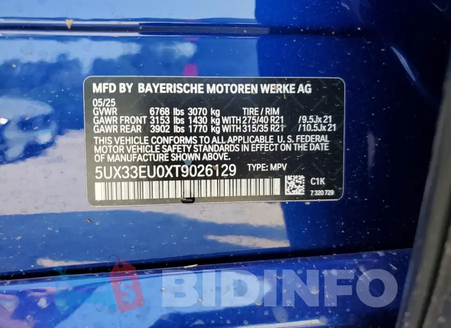 5UX33EU0XT9026129 Photo# 12