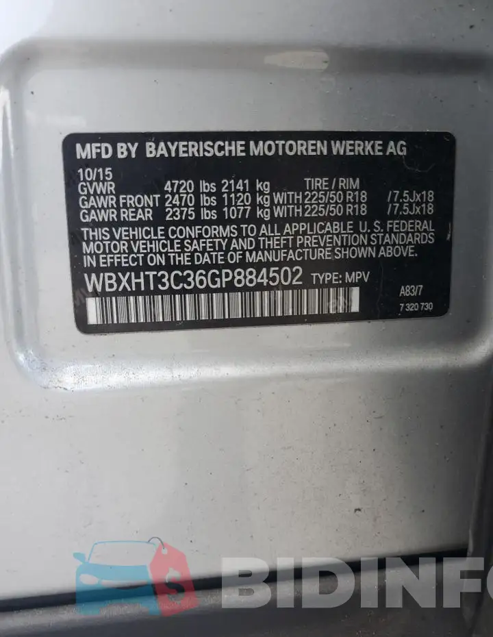 WBXHT3C36GP884502 Photo# 14