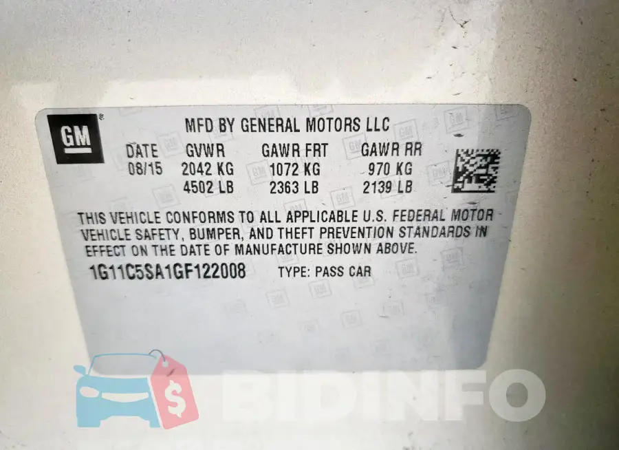 1G11C5SA1GF122008 Photo# 12