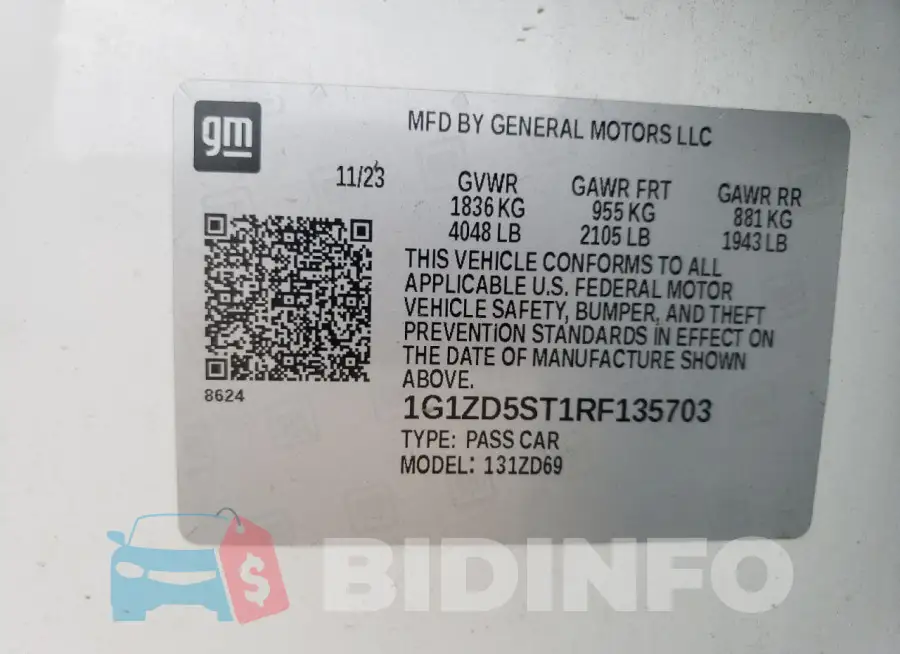 1G1ZD5ST1RF135703 Photo# 12