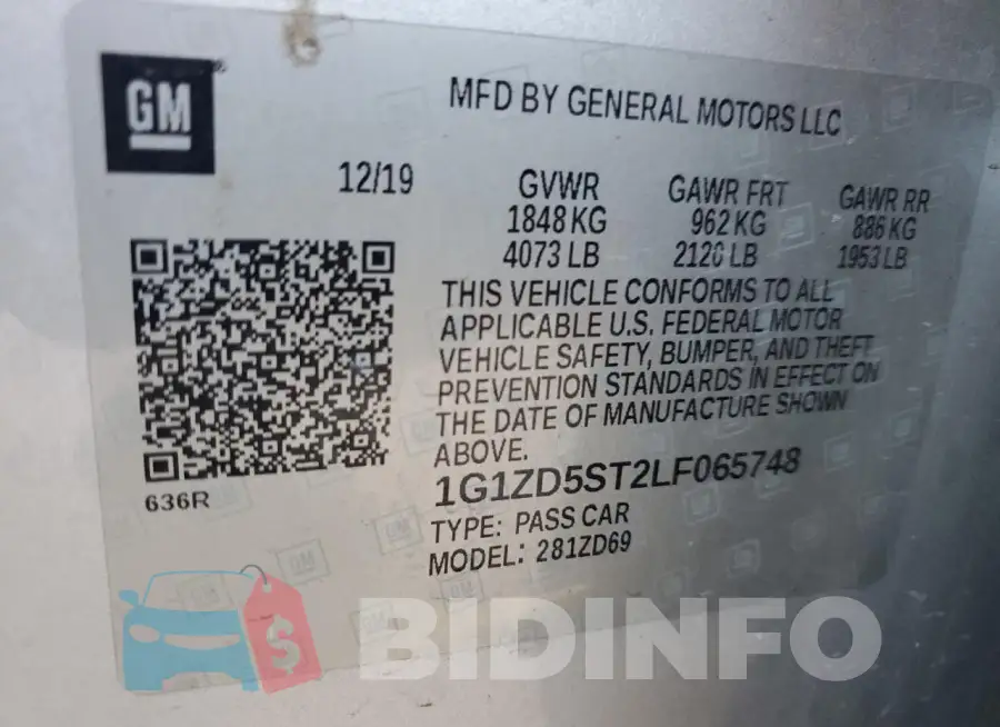 1G1ZD5ST2LF065748 Photo# 12