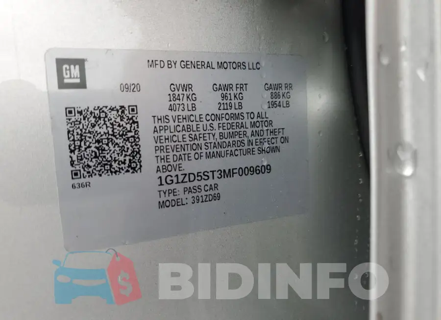 1G1ZD5ST3MF009609 Photo# 12