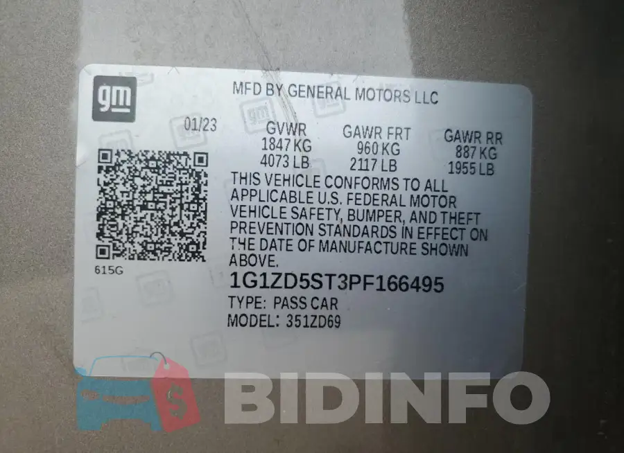 1G1ZD5ST3PF166495 Photo# 13