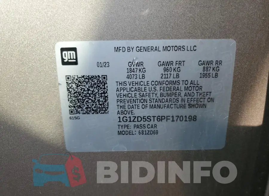 1G1ZD5ST6PF170198 Photo# 12