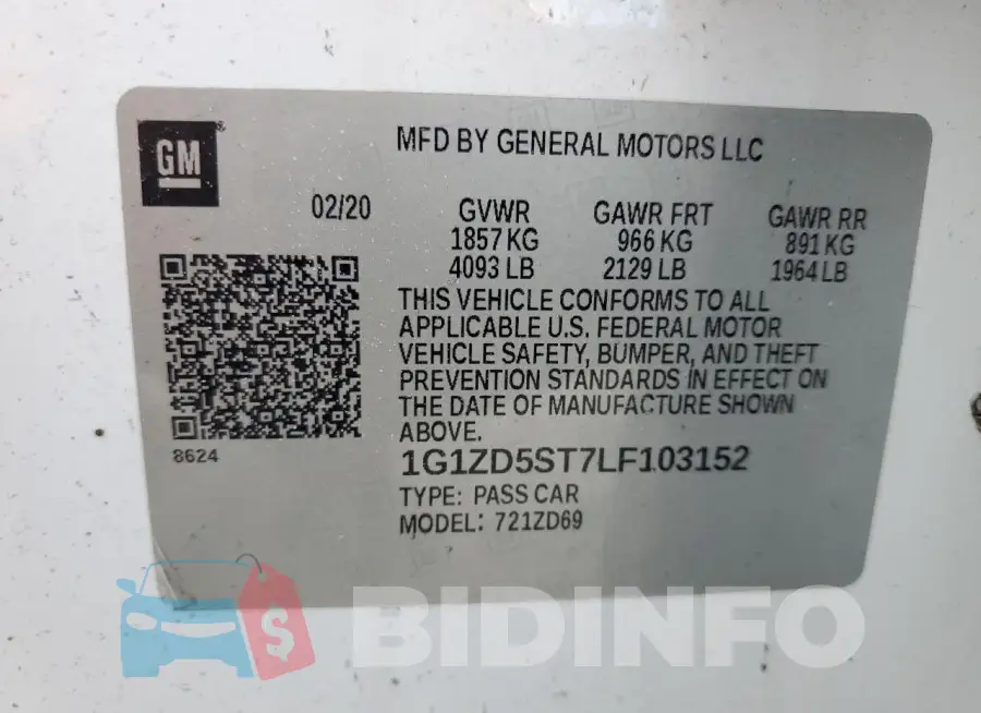 1G1ZD5ST7LF103152 Photo# 13
