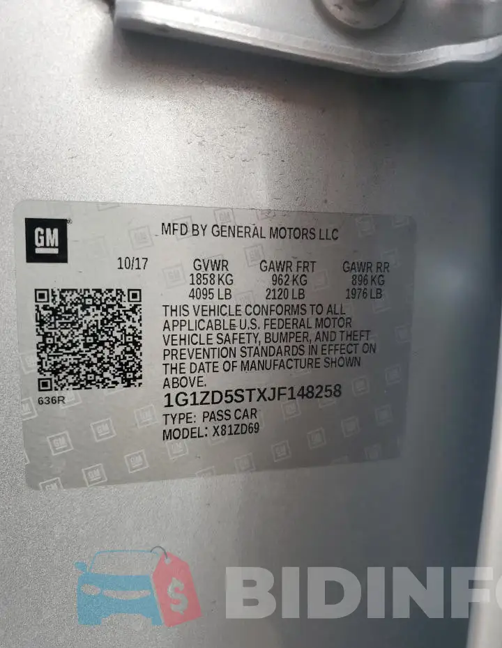 1G1ZD5STXJF148258 Photo# 12