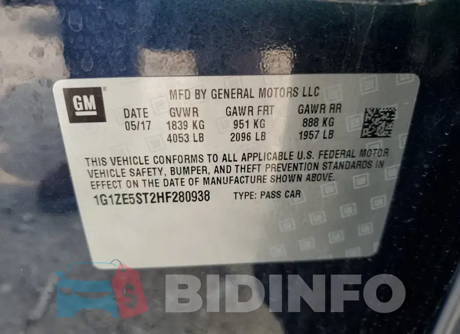 1G1ZE5ST2HF280938 Photo# 12
