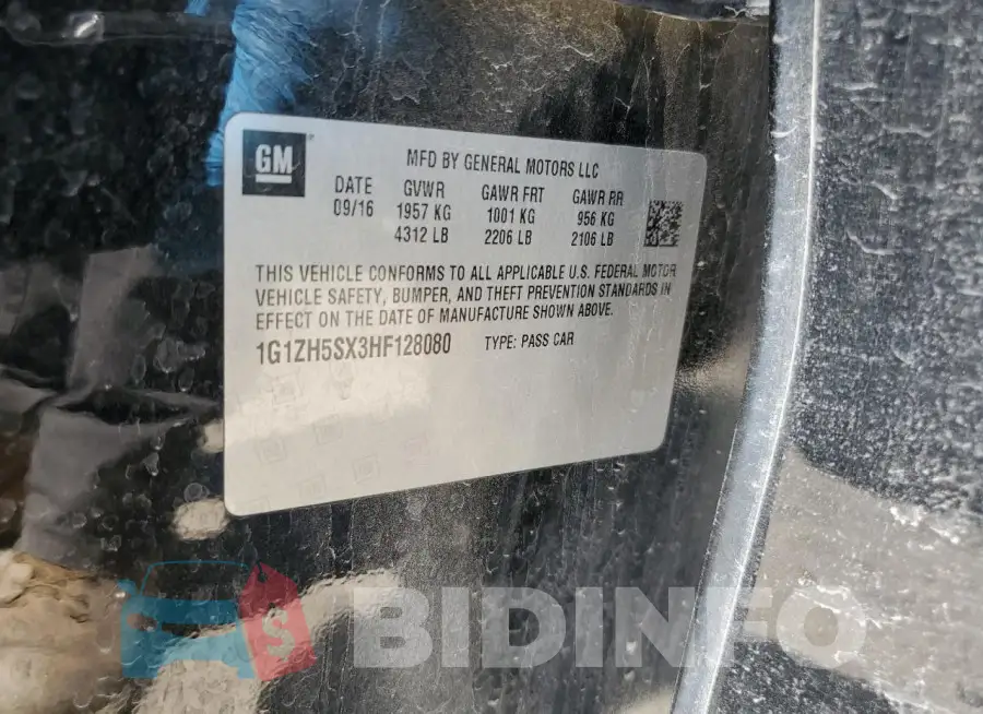 1G1ZH5SX3HF128080 Photo# 12