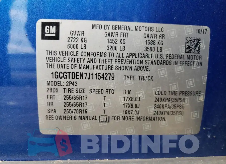 1GCGTDEN7J1154279 Photo# 12