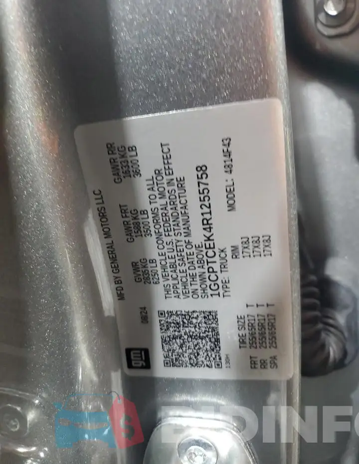 1GCPTCEK4R1255758 Photo# 12