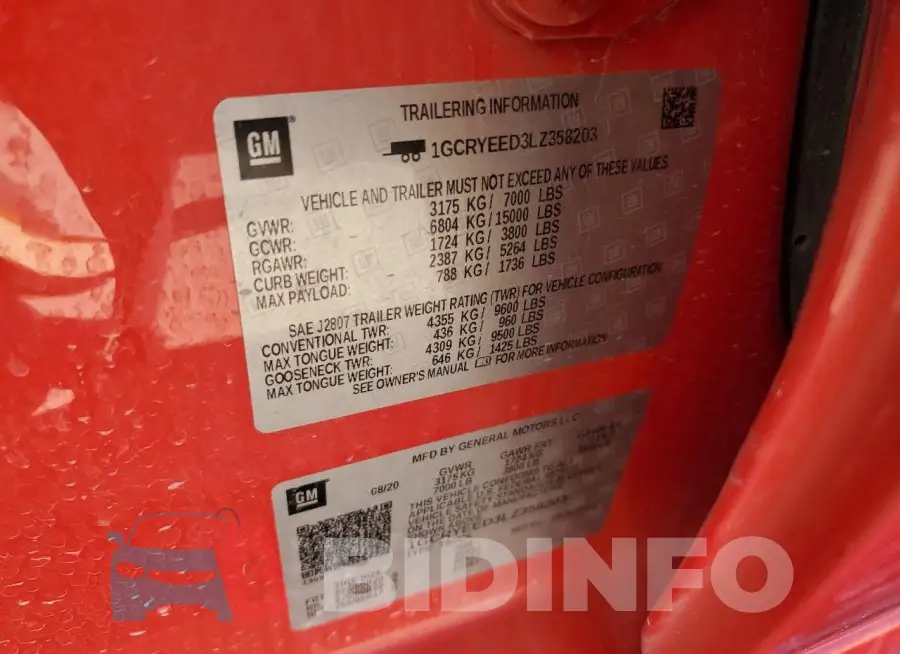 1GCRYEED3LZ358203 Photo# 12