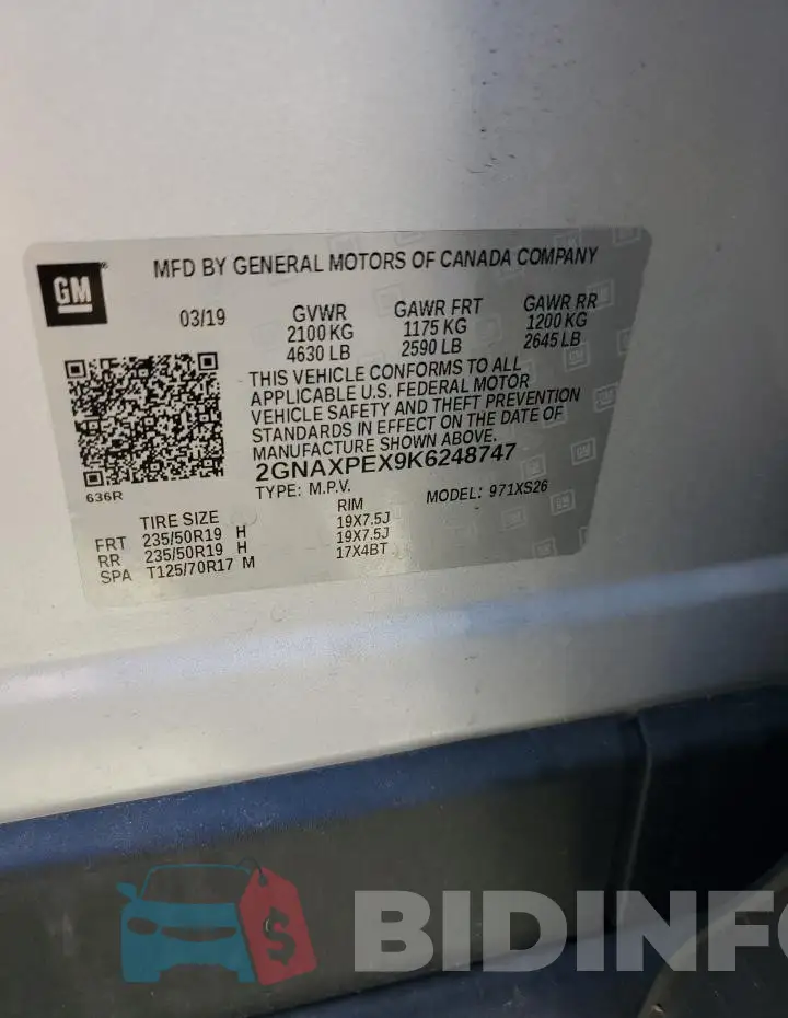 2GNAXPEX9K6248747 Photo# 13
