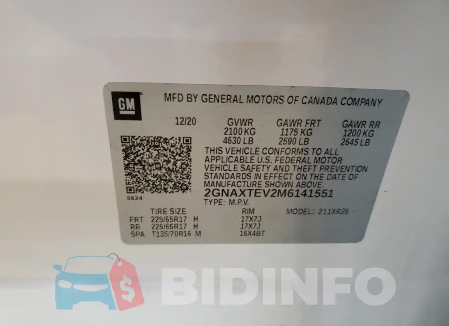 2GNAXTEV2M6141551 Photo# 13