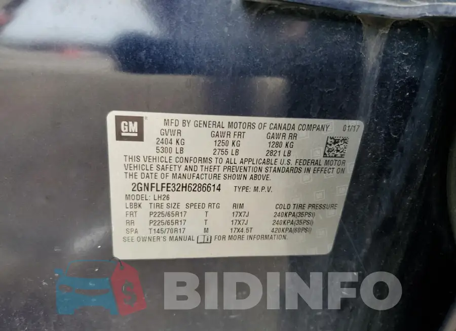 2GNFLFE32H6286614 Photo# 13