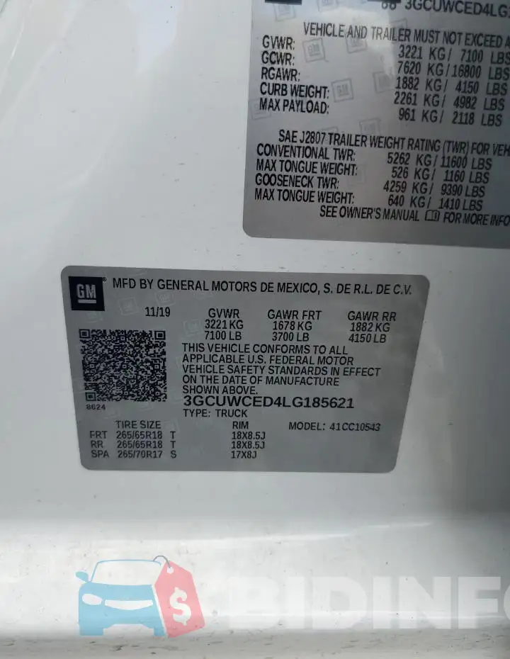 3GCUWCED4LG185621 Photo# 13