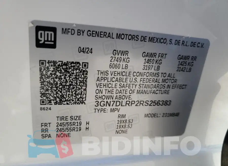 3GN7DLRP2RS256383 Photo# 13