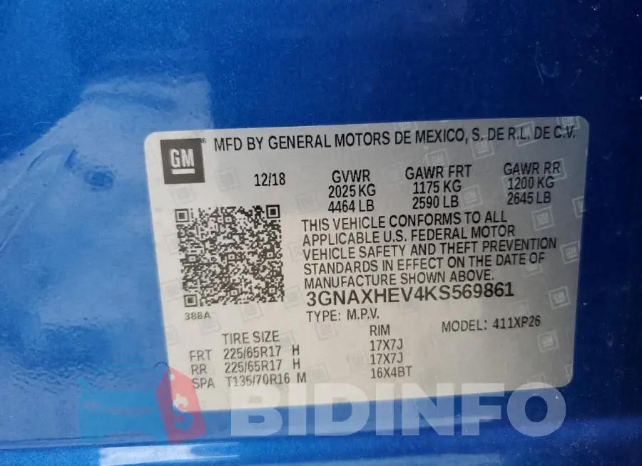 3GNAXHEV4KS569861 Photo# 14