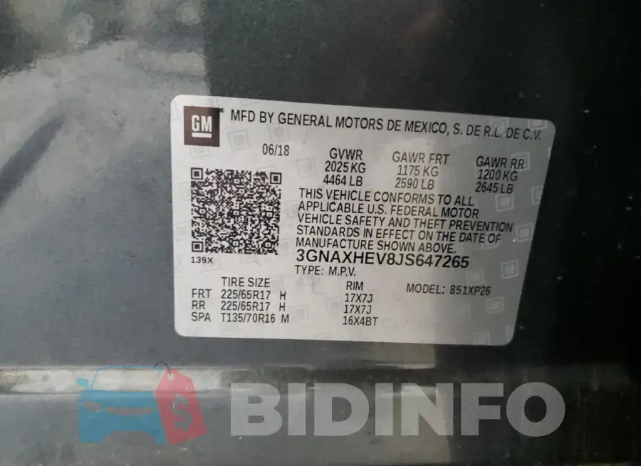 3GNAXHEV8JS647265 Photo# 13