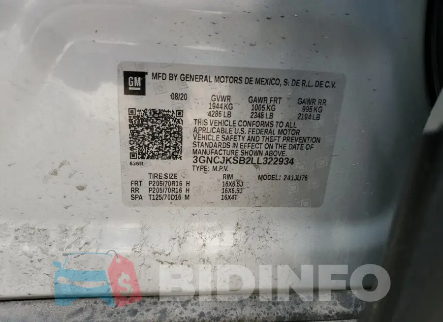 3GNCJKSB2LL322934 Photo# 14