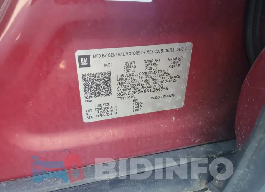 3GNCJPSB8KL354556 Photo# 13