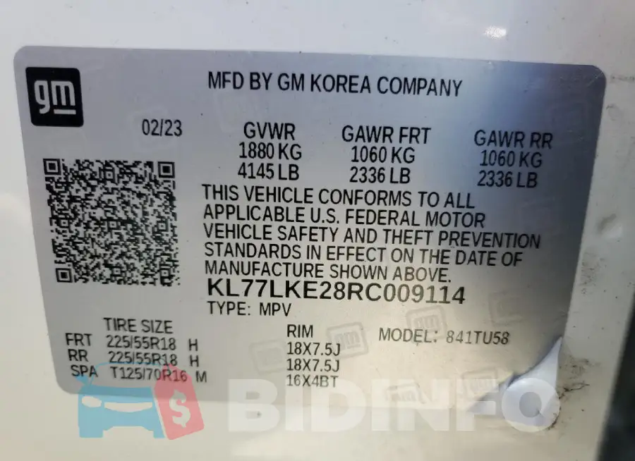 KL77LKE28RC009114 Photo# 13