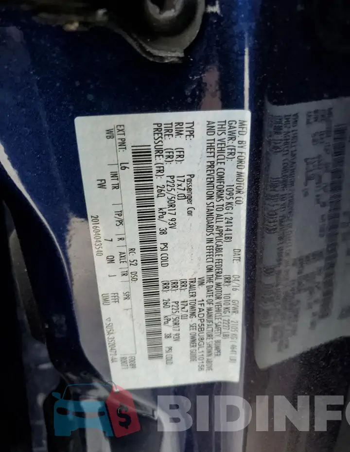 1FADP5BU8GL110156 Photo# 14