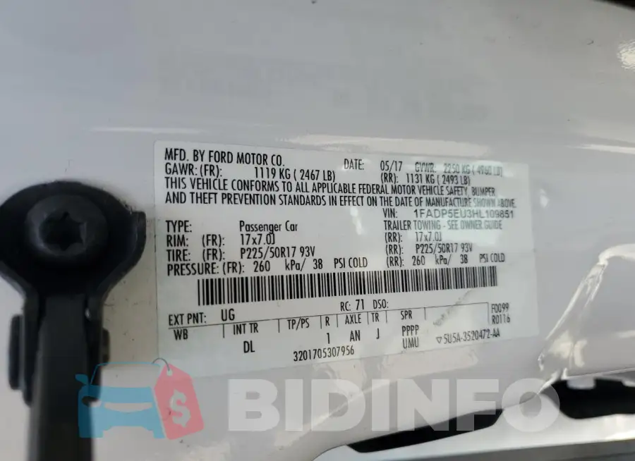 1FADP5EU3HL109851 Photo# 12