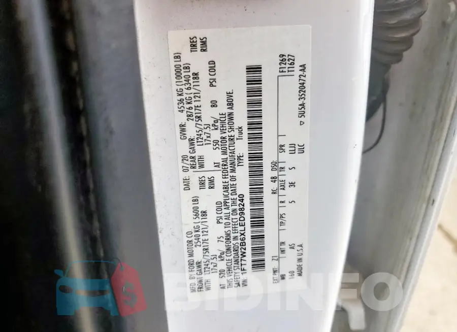 1FT7W2B6XLED98240 Photo# 12