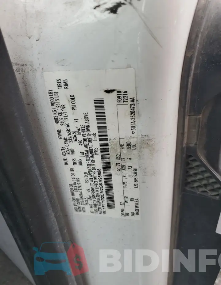 1FTYR2CM2GKA95808 Photo# 13