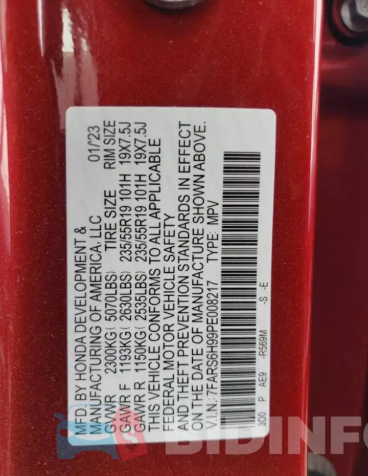 7FARS6H99PE008217 Photo# 12