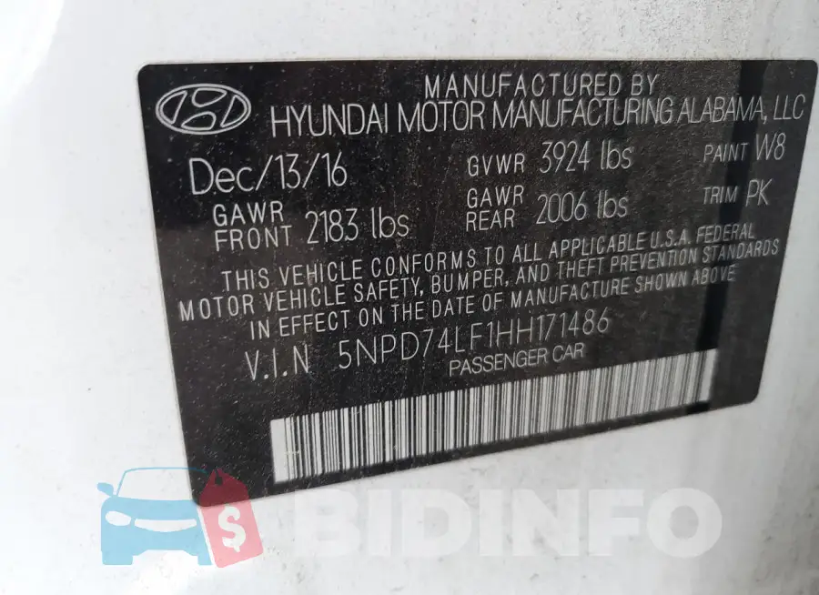 5NPD74LF1HH171486 Photo# 12