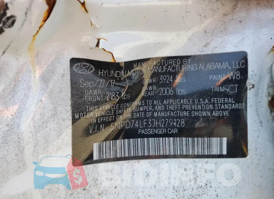 5NPD74LF3JH279128 Photo# 12