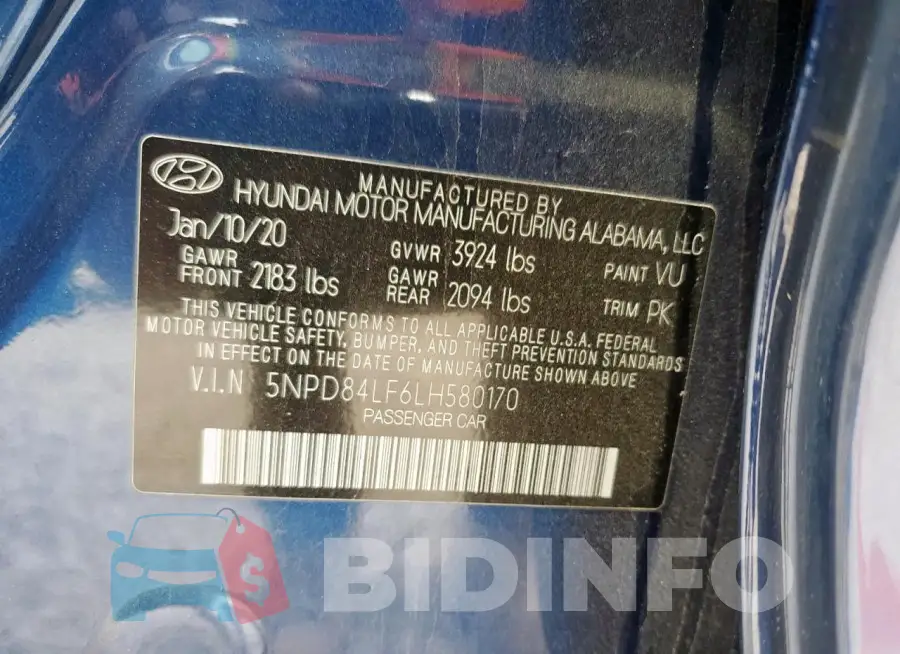 5NPD84LF6LH580170 Photo# 12