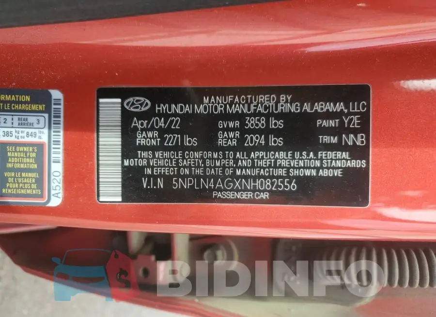 5NPLN4AGXNH082556 Photo# 12
