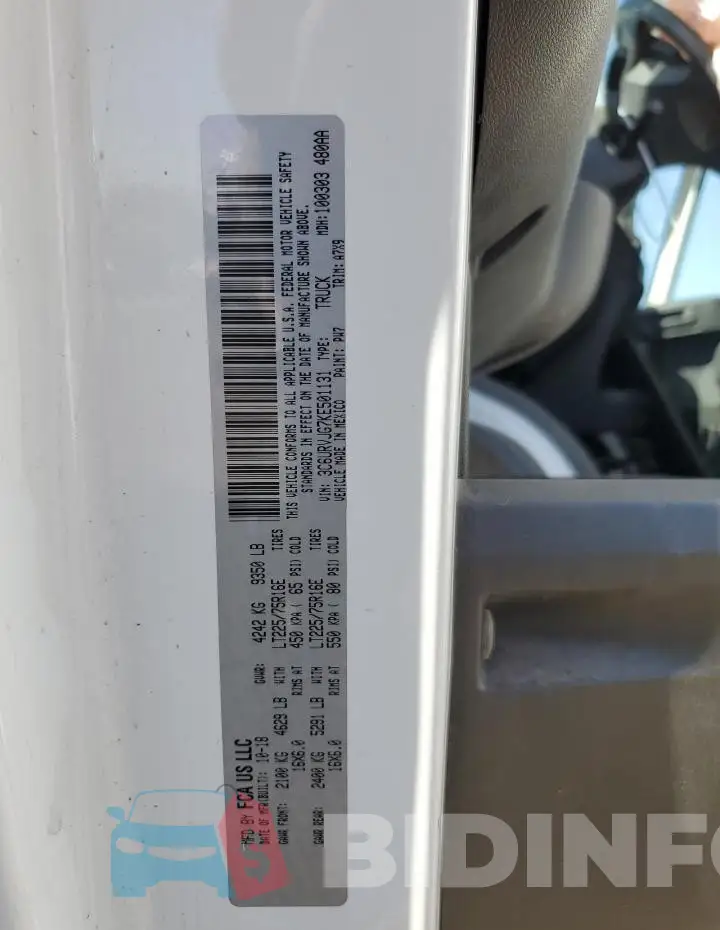 3C6URVJG7KE501131 Photo# 13