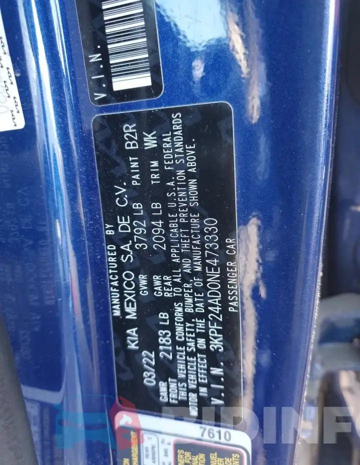 3KPF24AD0NE473330 Photo# 12