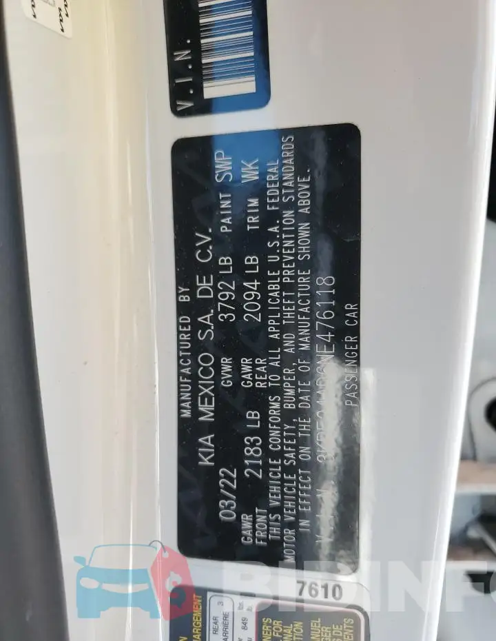 3KPF24AD6NE476118 Photo# 13