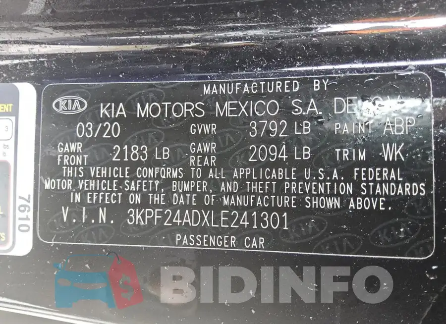 3KPF24ADXLE241301 Photo# 12