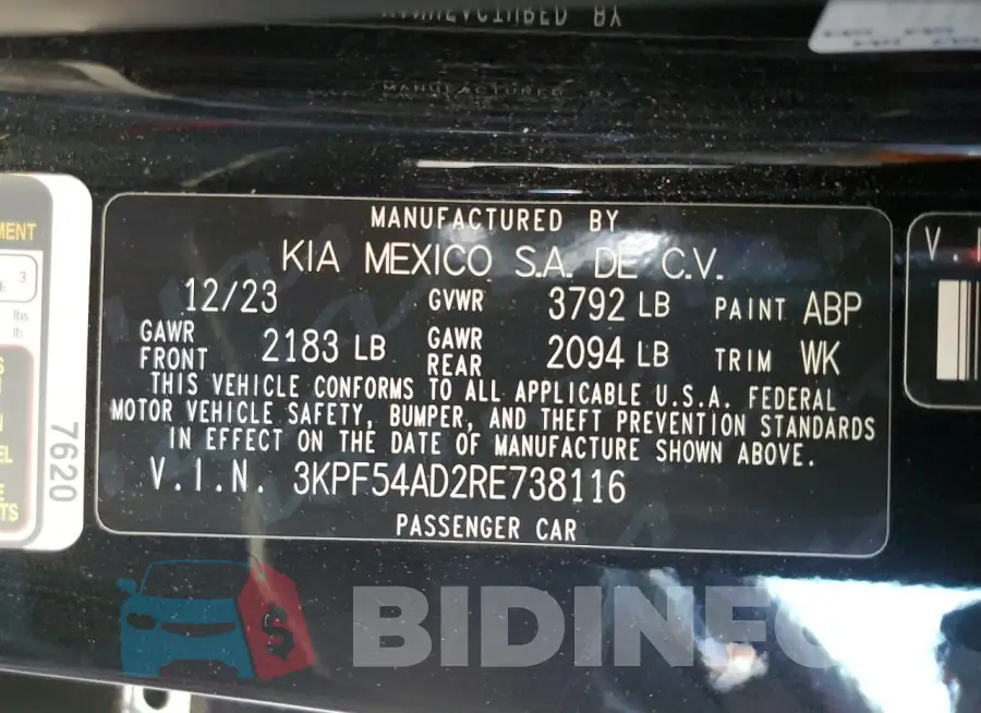 3KPF54AD2RE738116 Photo# 12