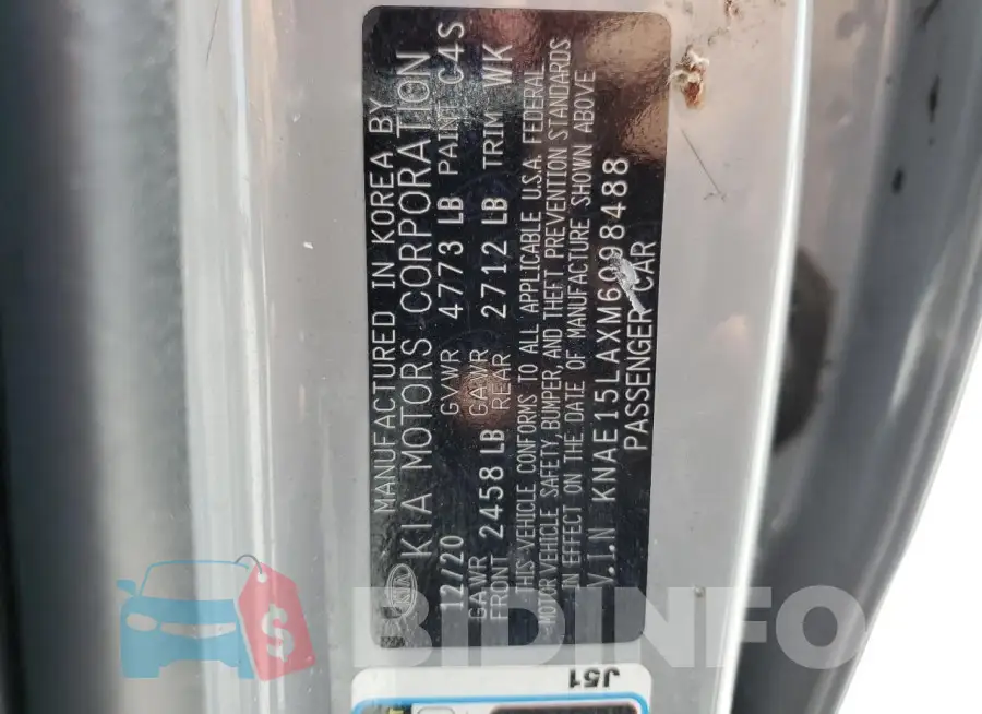 KNAE15LAXM6098488 Photo# 12