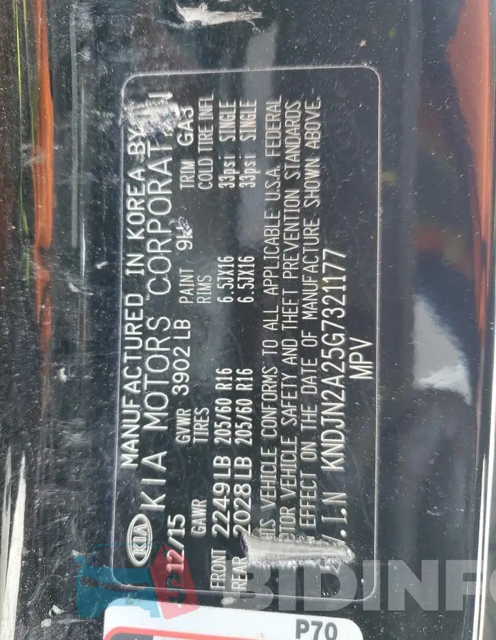 KNDJN2A25G7321177 Photo# 13