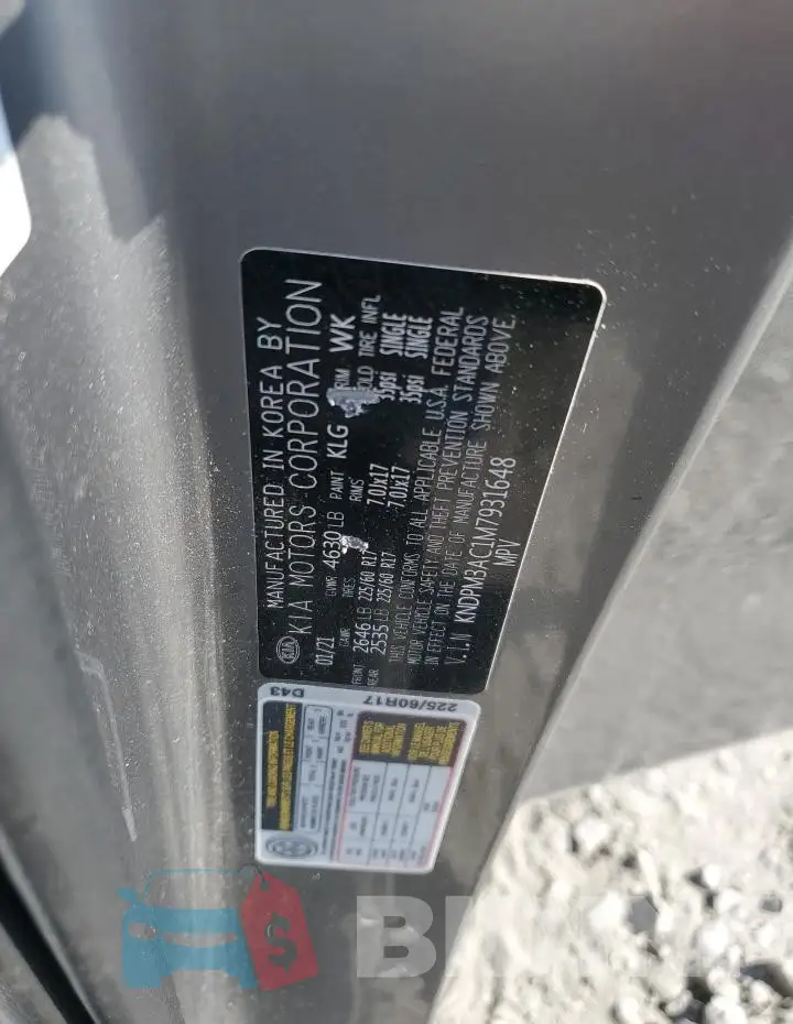 KNDPM3AC1M7931648 Photo# 13