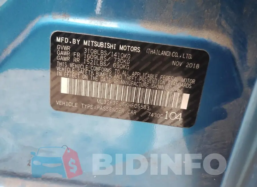 ML32F3FJ5KHF05583 Photo# 13