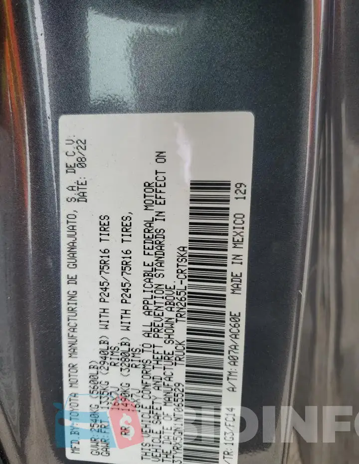 3TYRX5GN1NT065529 Photo# 12
