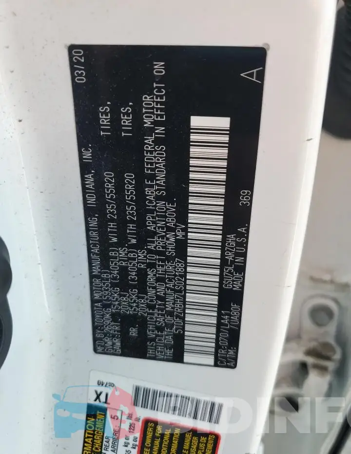 5TDFZRBH7LS021887 Photo# 13