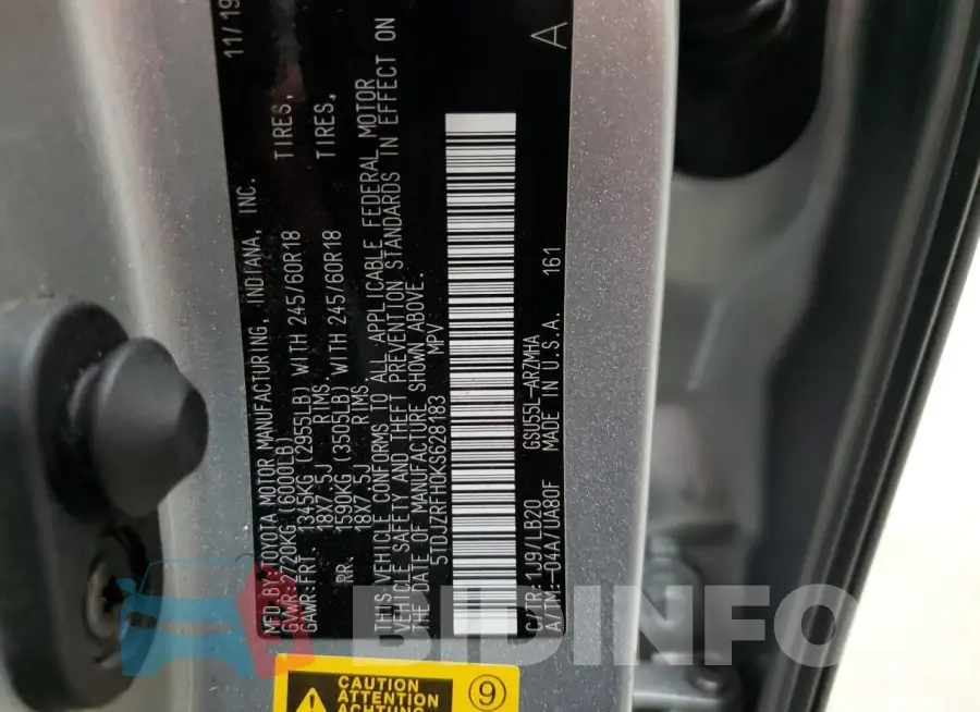 5TDJZRFH0KS628183 Photo# 13