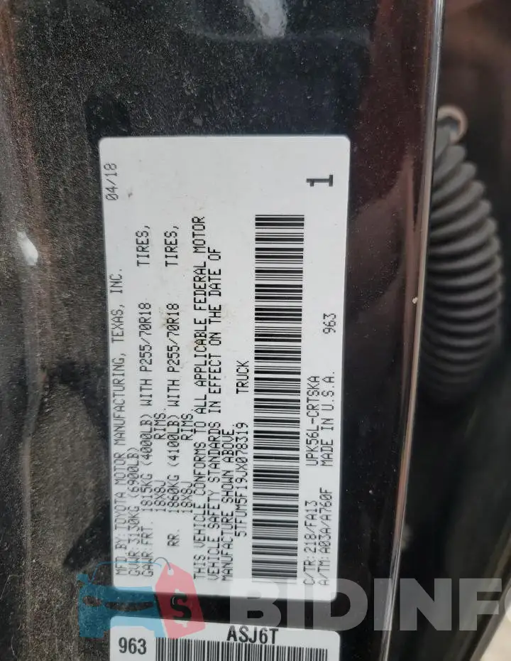 5TFUM5F19JX078319 Photo# 12