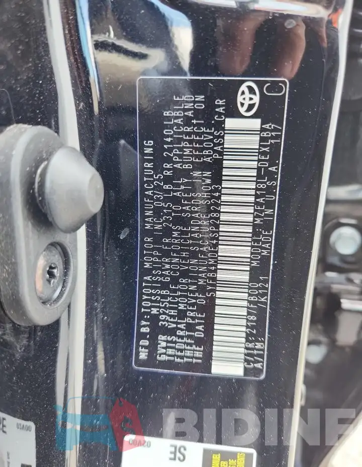 5YFB4MDE4SP282243 Photo# 12