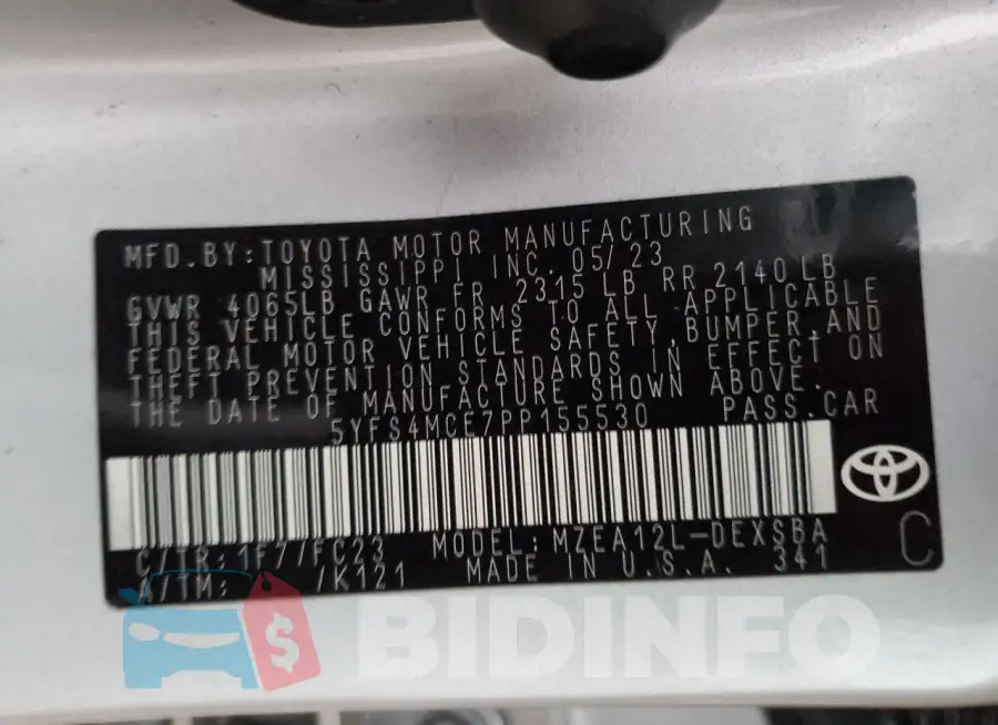 5YFS4MCE7PP155530 Photo# 13
