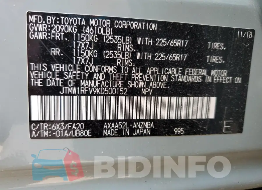 JTMW1RFV9KD500152 Photo# 13